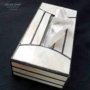 Eleganckie pudełko na chusteczki wzór art deco.